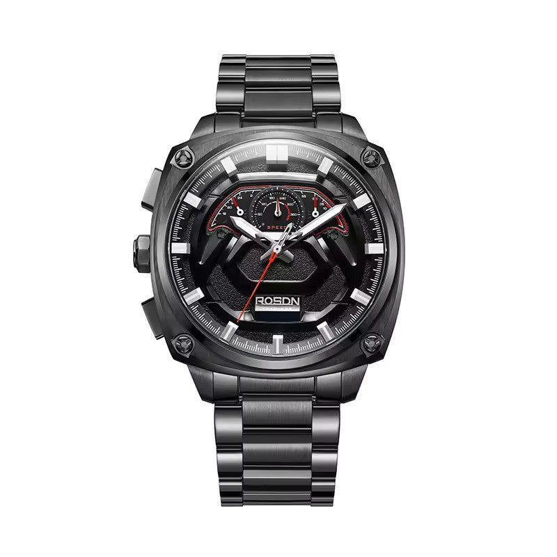Future Wrist Men's Elite Quartz Watch with Chronograph and Skeleton Design