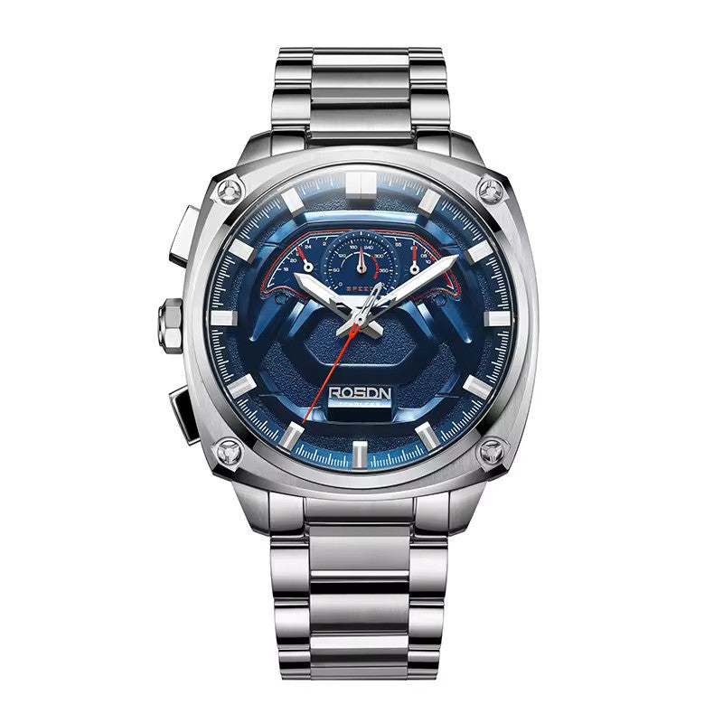Future Wrist Men's Elite Quartz Watch with Chronograph and Skeleton Design