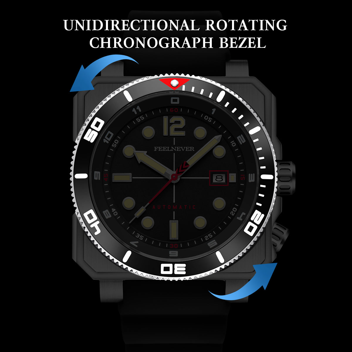 AbyssRift 100M Automatic 49mm Miyota 8215 Men’s Dive-Style Watch with Sapphire Crystal