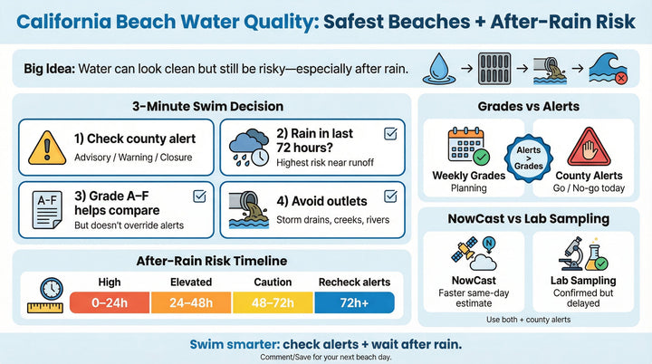 California Beach Safety Guide: How to Read Advisories, Water Grades