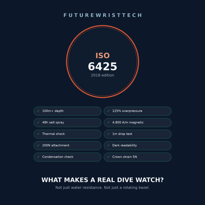 ISO 6425 Dive Watch Standard: What It Really Requires (2026)