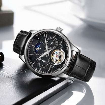 Skeleton Moon Phase Automatic Watch