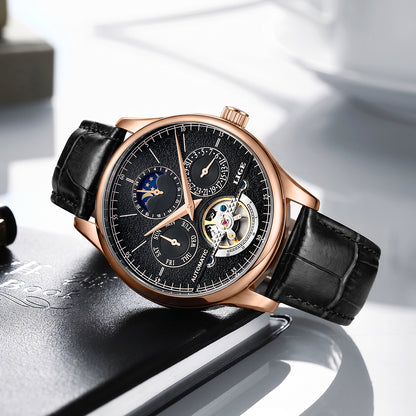 Skeleton Moon Phase Automatic Watch