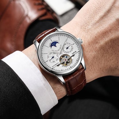 Skeleton Moon Phase Automatic Watch