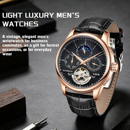 Skeleton Moon Phase Automatic Watch