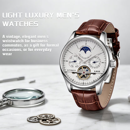 Skeleton Moon Phase Automatic Watch