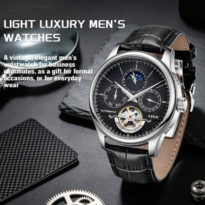 Skeleton Moon Phase Automatic Watch