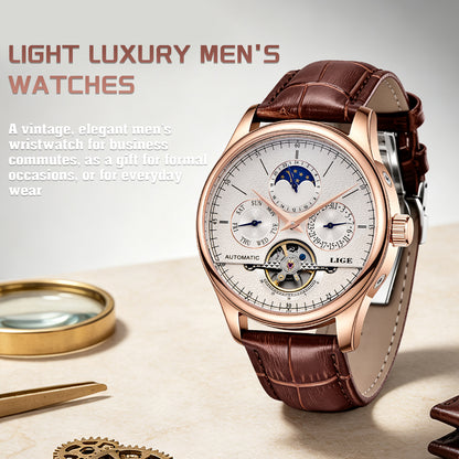 Skeleton Moon Phase Automatic Watch