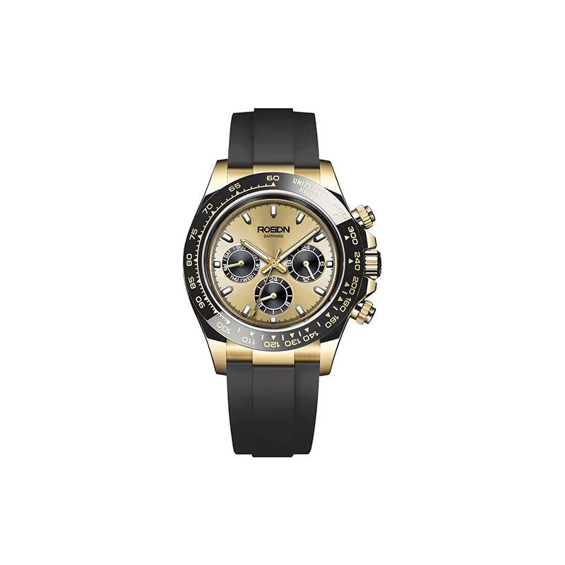 Future Wrist Men's Quartz Watch with Chronograph, Day/Date, and Luminous Hands