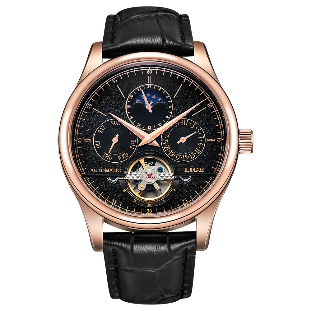 Skeleton Moon Phase Automatic Watch