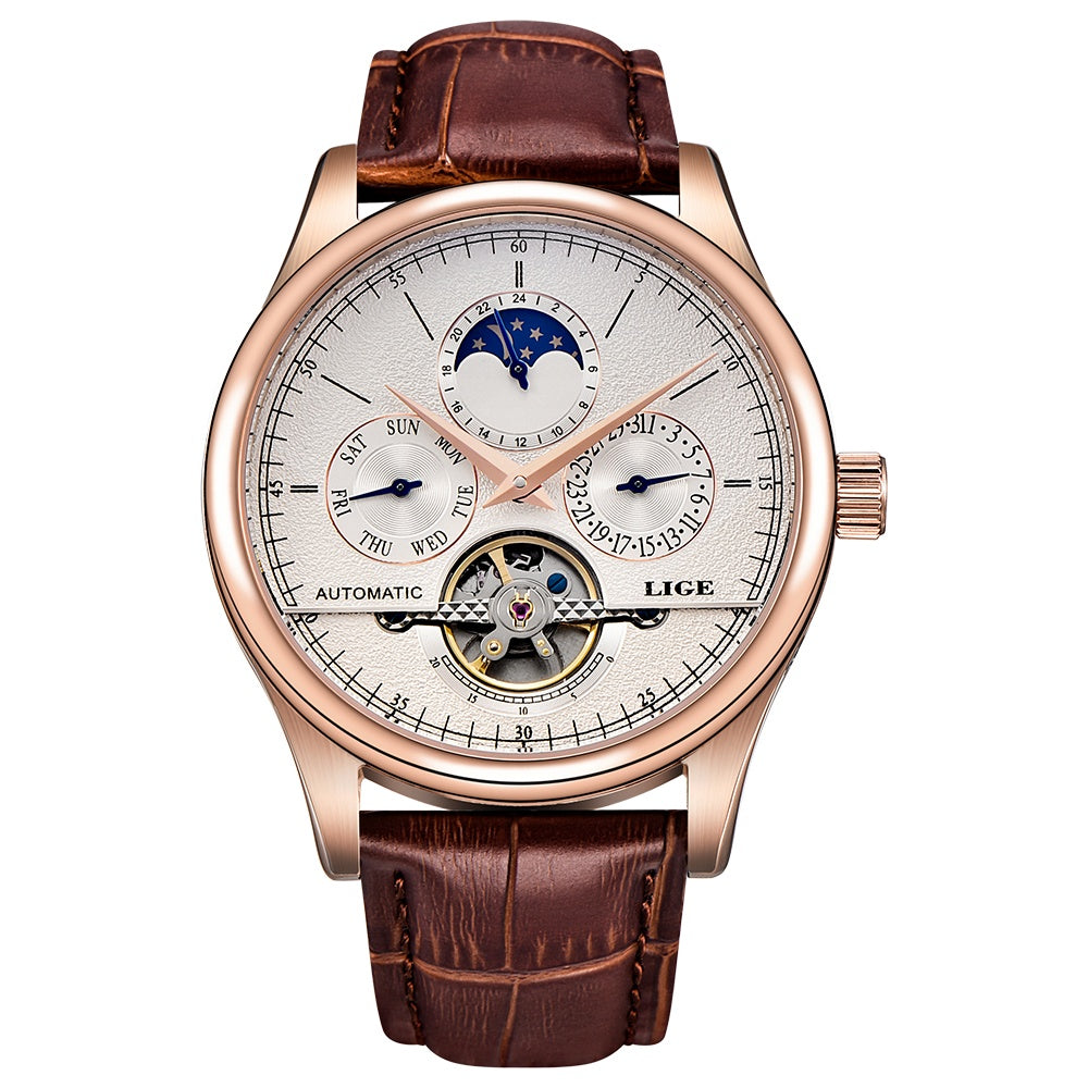 Skeleton Moon Phase Automatic Watch