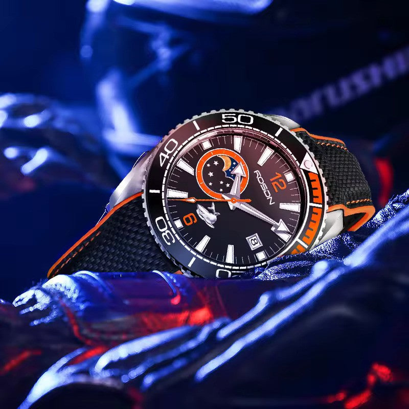 Future Wrist Men's Transparent Mechanical Watch with Luminous Hands