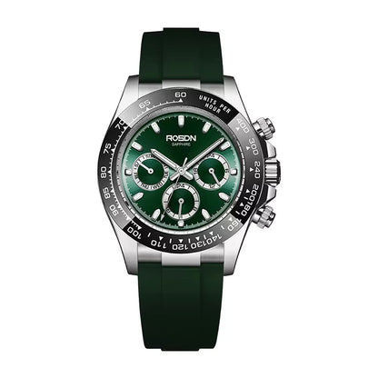 Future Wrist Men's Quartz Watch with Chronograph, Day/Date, and Luminous Hands