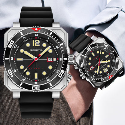 AbyssRift 100M Automatic 49mm Miyota 8215 Men’s Dive-Style Watch with Sapphire Crystal