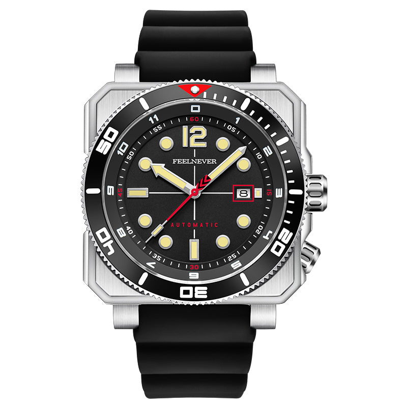 AbyssRift 100M Automatic 49mm Miyota 8215 Men’s Dive-Style Watch with Sapphire Crystal