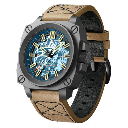 AbyssMech Skeleton Automatic — Sapphire Crystal, 46mm Steel