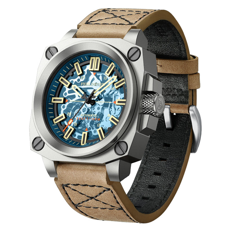 AbyssMech Skeleton Automatic — Sapphire Crystal, 46mm Steel