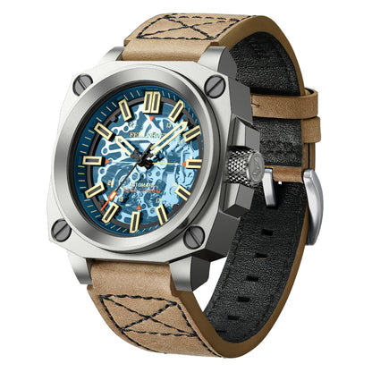 AbyssMech Skeleton Automatic — Sapphire Crystal, 46mm Steel
