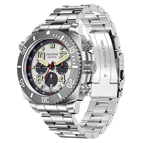 AbyssForce 500M, white dial — real product photo